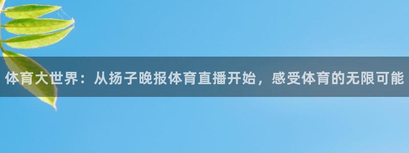 乐球nba在线直播：体育大世界：从扬子晚报体育直播开始，感受体育的无限可能